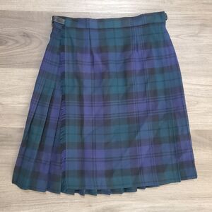 Vtg Hector Russel Kilt Sz S W24-26" L20" Plaid Tartan 100% Wool Pleated Scotland